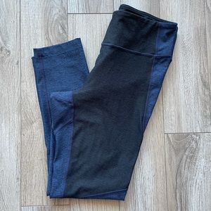 Outdoor Voices Blue Color Block Warmup Legging Size M